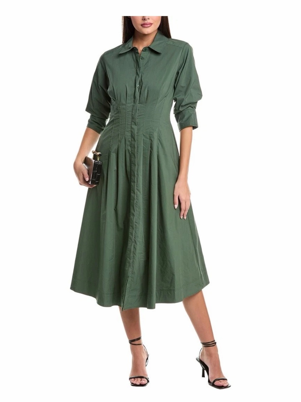 Simkhai Jazz Pintuck Midi Dress Women's Green M